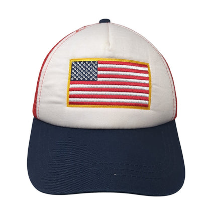 USA Flag Snapback Trucker Hat Multicolor One Size Adjustable Patriotic Infinity