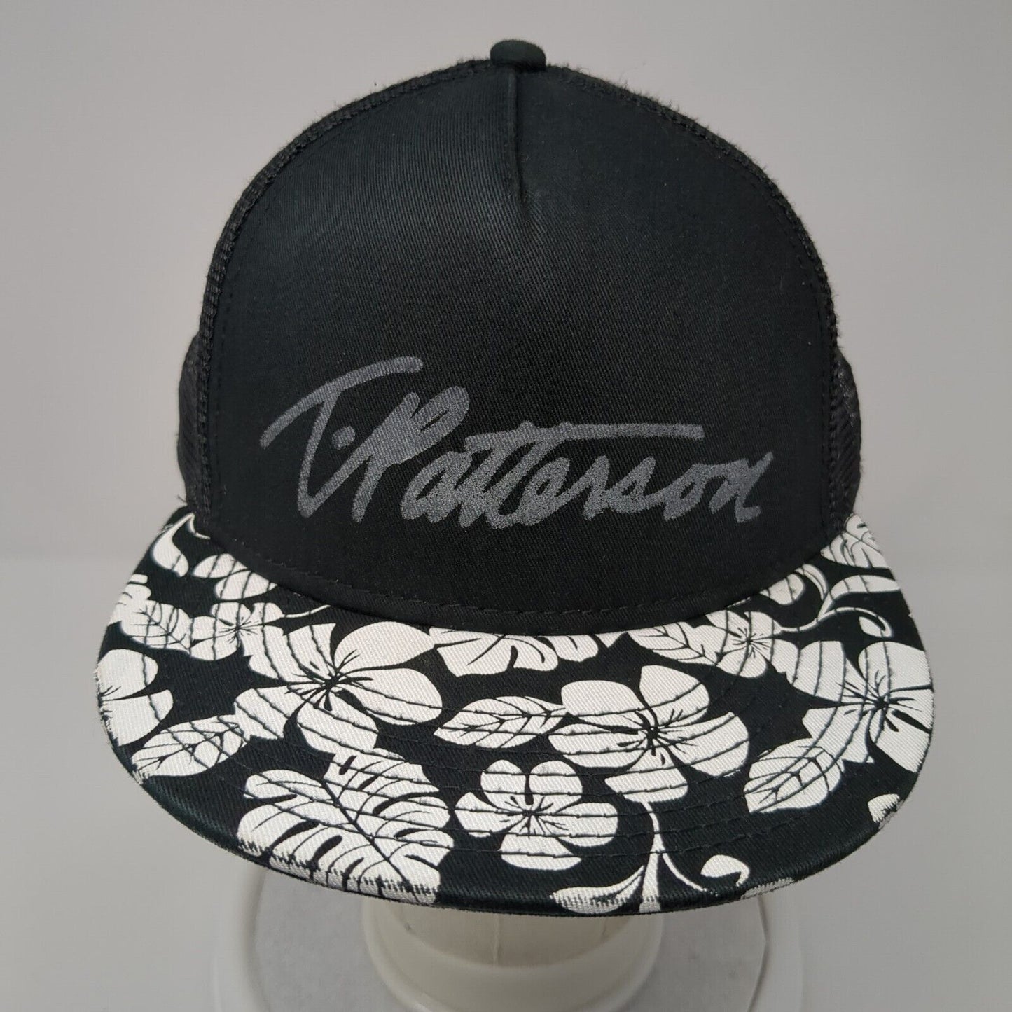 T. Patterson Snapback Trucker Hat Black One Size Adjustable Mesh Back Otto