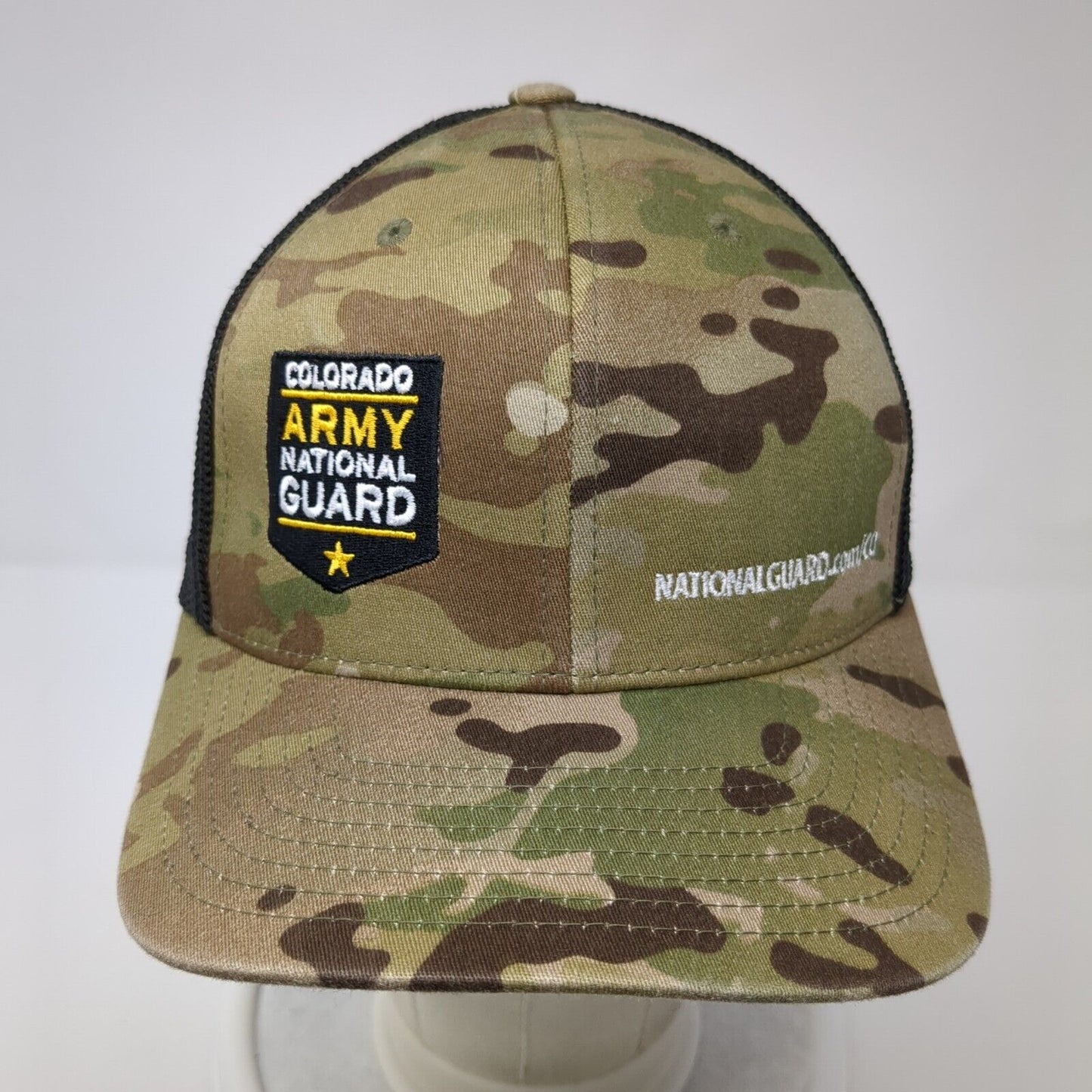 Colorado Army National Guard Fitted Mesh Back Trucker Hat Camo One Size