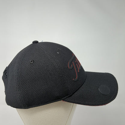 Titleist Slideback Golf Hat Black One Size Adjustable 6 Panel Solid