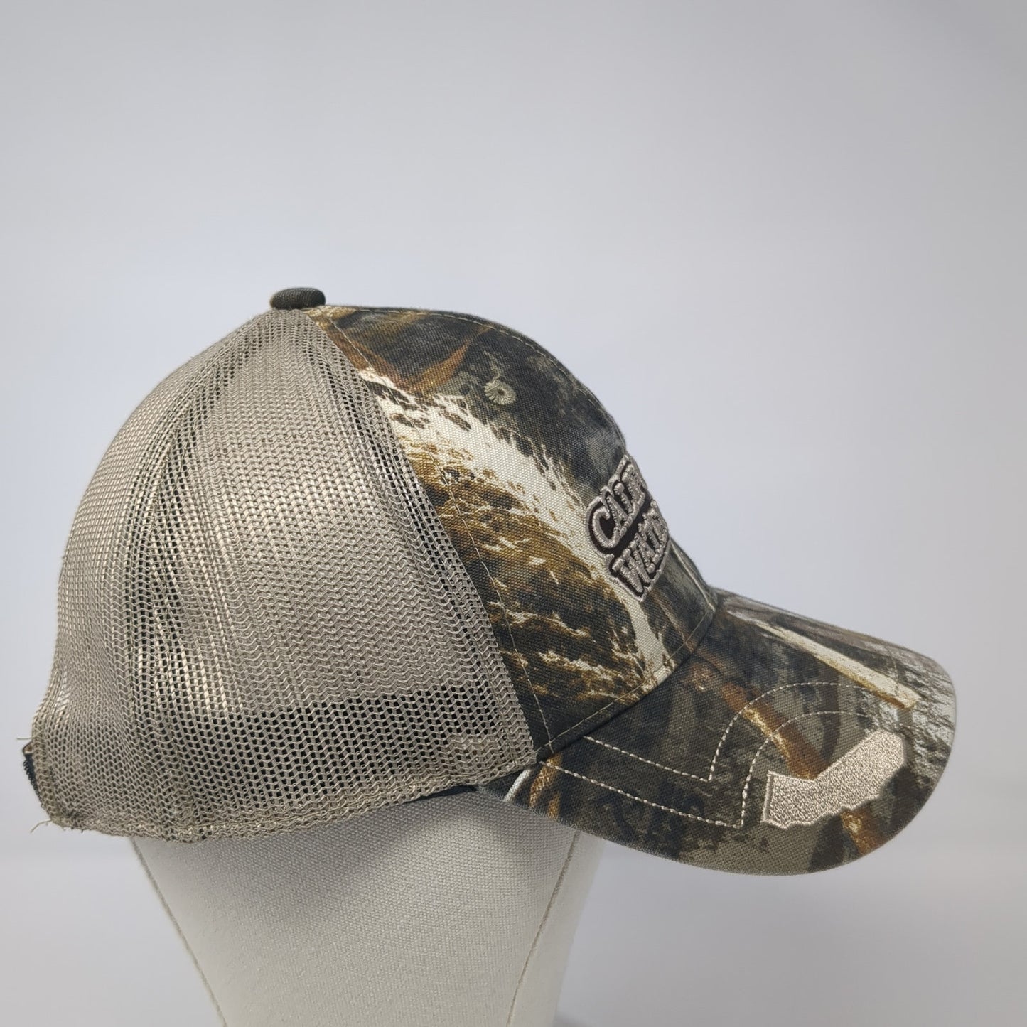 California Waterfowl Strapback Trucker Hat Multi Camo One Size Mesh Back