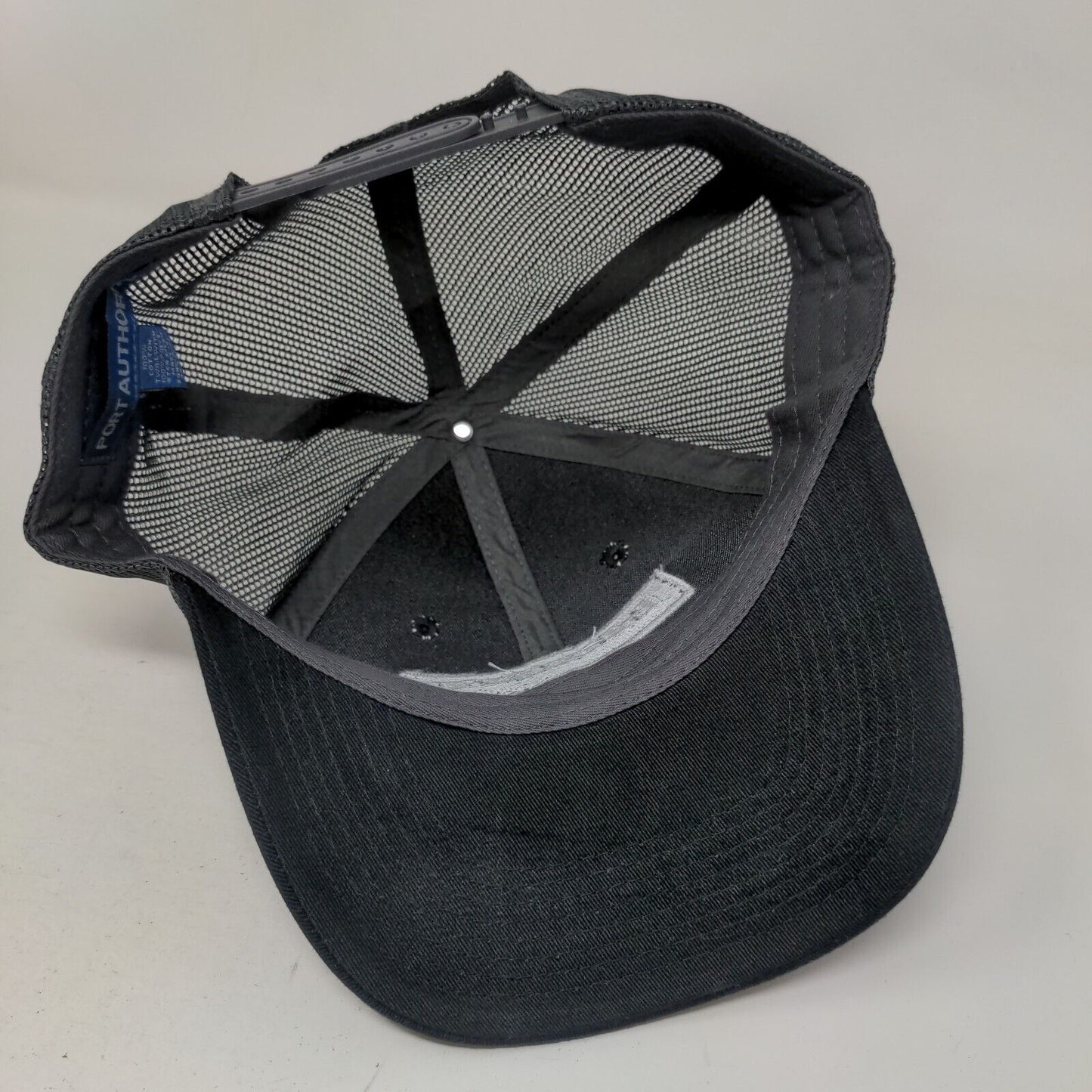 Hart Snapback Mesh Back Trucker Hat Black One Size Embroidered Port Authority