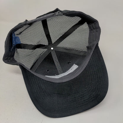 Hart Snapback Mesh Back Trucker Hat Black One Size Embroidered Port Authority