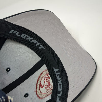 Flexfit Smoky Mountain Pizzeria Grill Black XL Baseball Cap Hat Fitted Logo