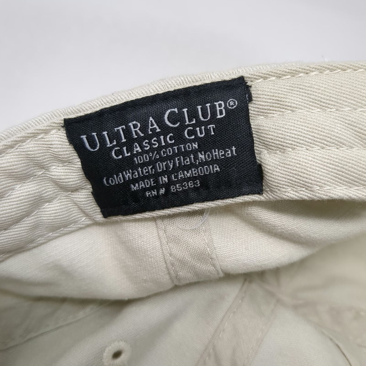 Ultra Club Baseball Cap Beige One Size Strapback Mesiti Real Estate Cotton Hat