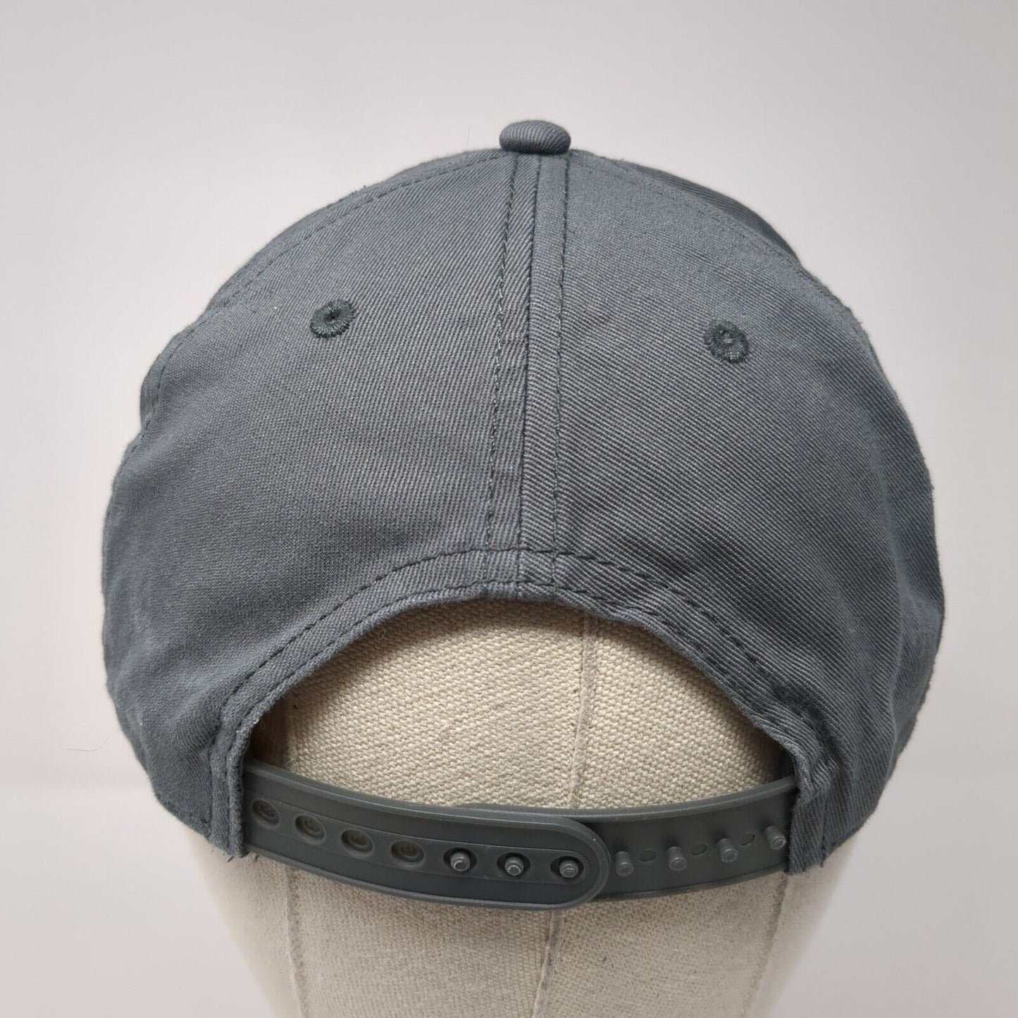 ACDC Snapback Hat Gray One Size Adjustable Vented Holes 6 Panel Cotton