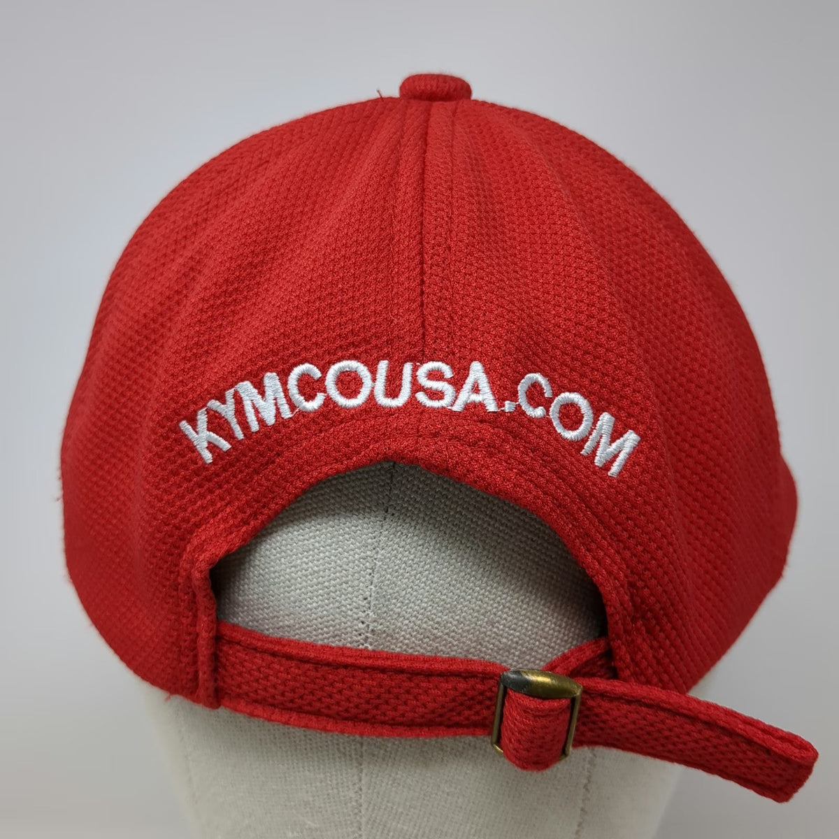 KYMCO Baseball Cap Red One Size Sandwich Brim Slideback Hat Textured Performance