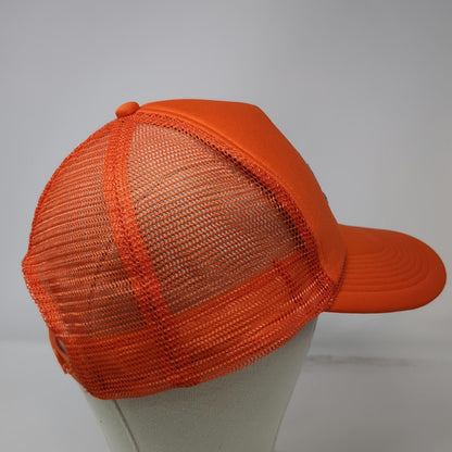 Otto Trucker Hat Orange One Size Mesh Back Snapback RevoluSun Solar Energy Patch