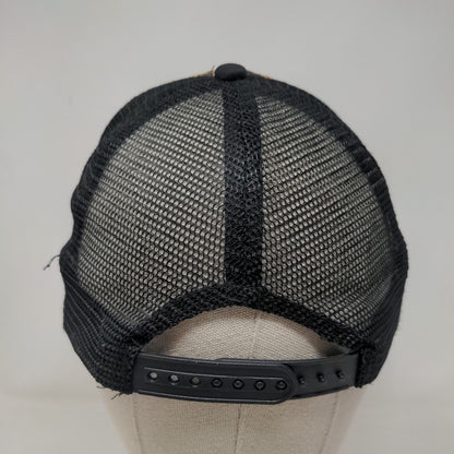 Leopard Print Snapback Mesh Back Trucker Hat Multi OSFA Adjustable