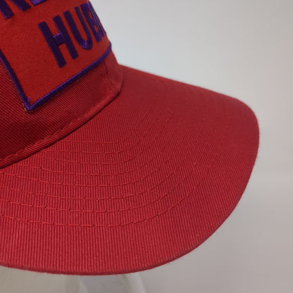 Red Hat Hubby Snapback Hat Red One Size Adjustable Embroidered 6 Panel Otto