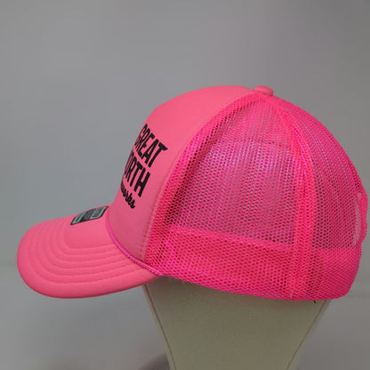 OTTO Trucker Hat Pink One Size Great North Aleworks Brewery Manchester NH Mesh