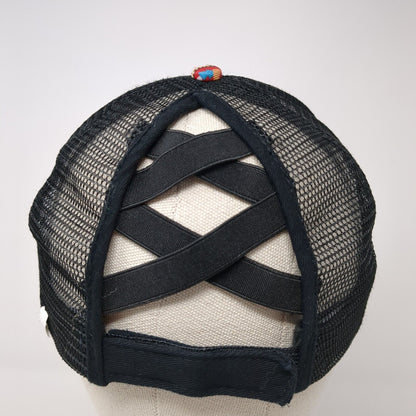 Campin Cowgirl Strapback Trucker Hat Ponytail Multi One Size Aztec