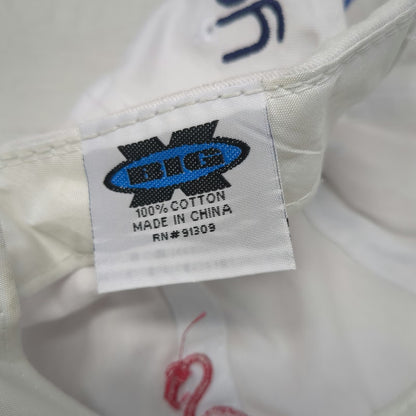 Big Baseball Cap White One Size Flamingo Yooz Logo Strapback Cotton Hat