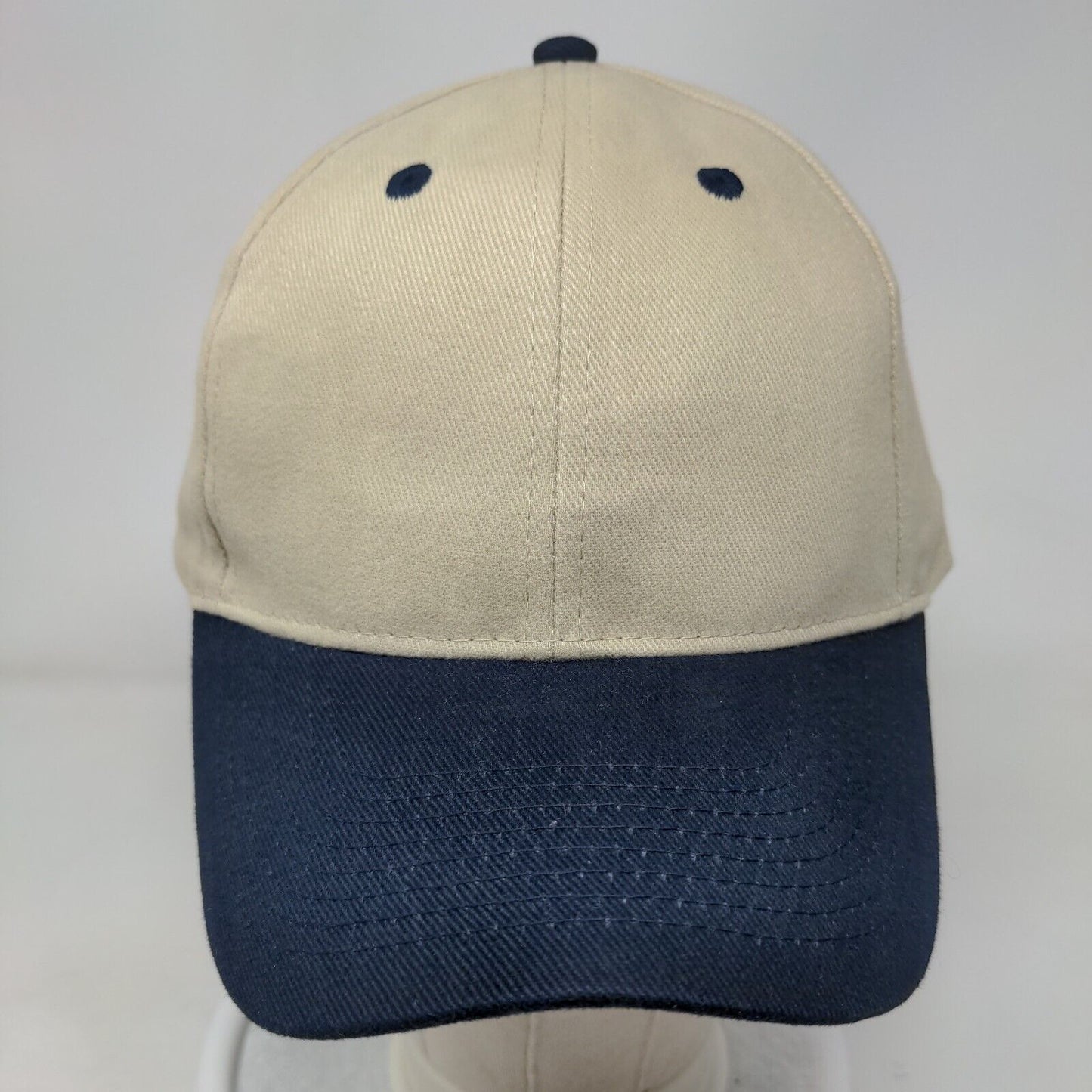 Otto Strapback Hat Tan OSFM Adjustable Vented Holes 6 Panel Blank Cotton