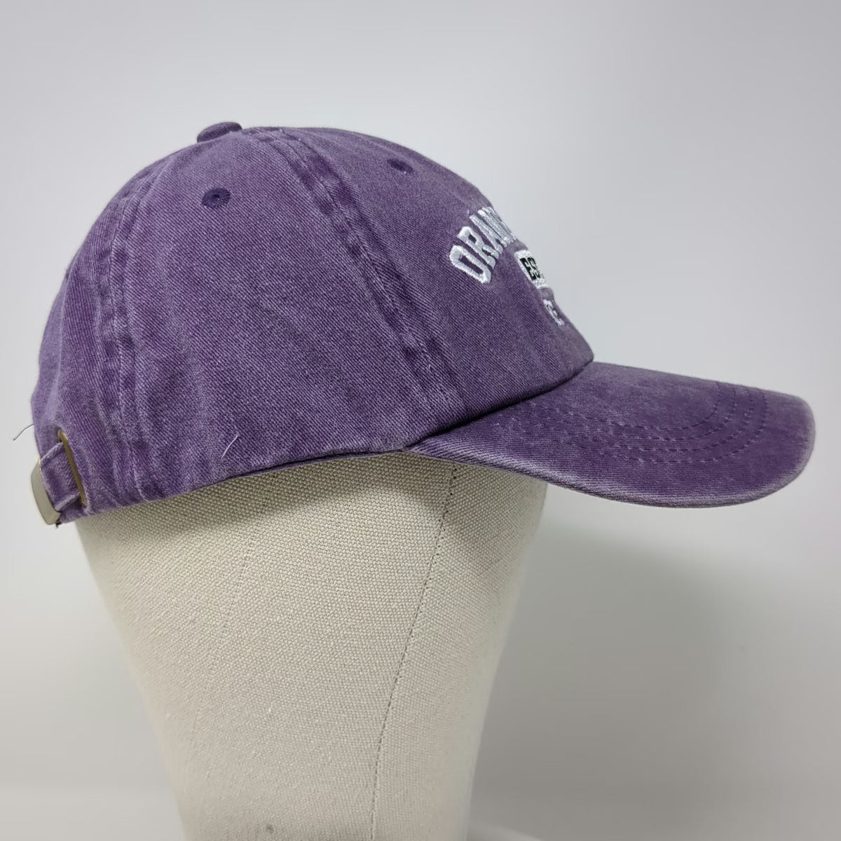 CRAZY Apparel Orange Lake Resort Purple Baseball Cap Hat One Size Slideback