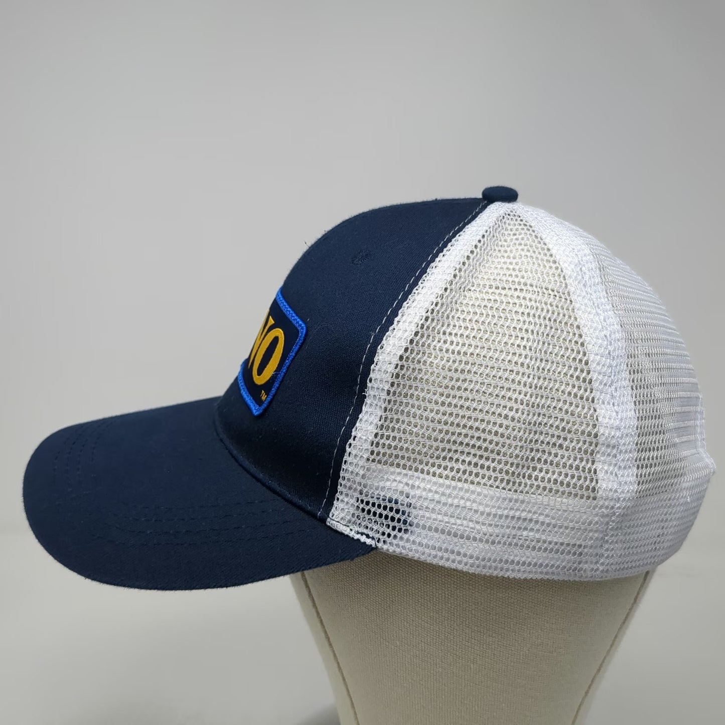 KENO Blue One Size Trucker Hat Mesh Back Snapback Embroidered Patch Gaming Logo