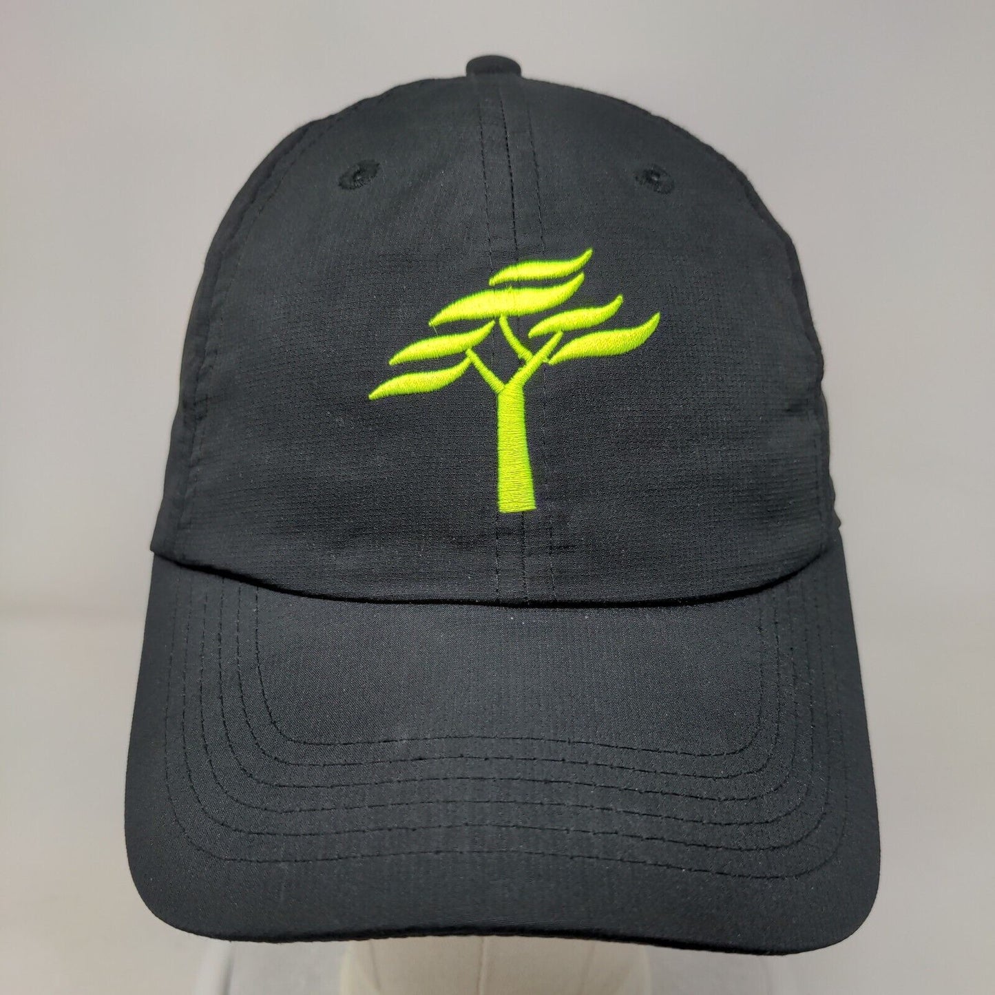 Imperial Strapback Hat Black OSFA Embroidered Logo Adjustable 6 Panel