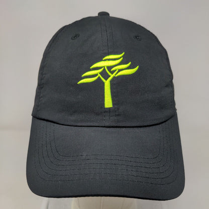Imperial Strapback Hat Black OSFA Embroidered Logo Adjustable 6 Panel