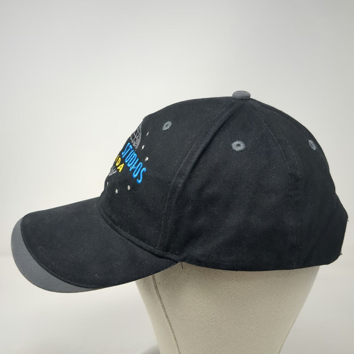 Universal Studios Florida Globe Logo Black Baseball Cap One Size Strapback Hat