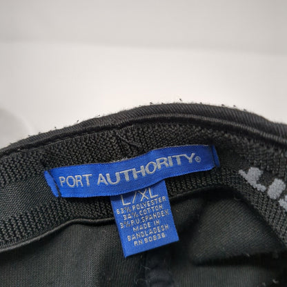Custom Excavating 25 Years Fitted Hat Black L/XL Flexfit Port Authority