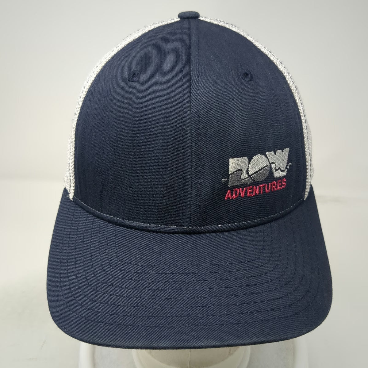 Richardson Baseball Cap Blue M ROW Adventures Mesh Back Flexfit Structured Hat