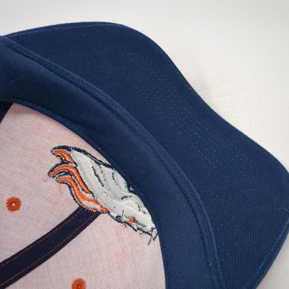 NFL Baseball Cap Orange One Size Denver Broncos Logo Embroidered Blue Hat