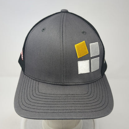 Prefab Logic Snapback Trucker Hat Gray One Size Adjustable Mesh Back Richardson