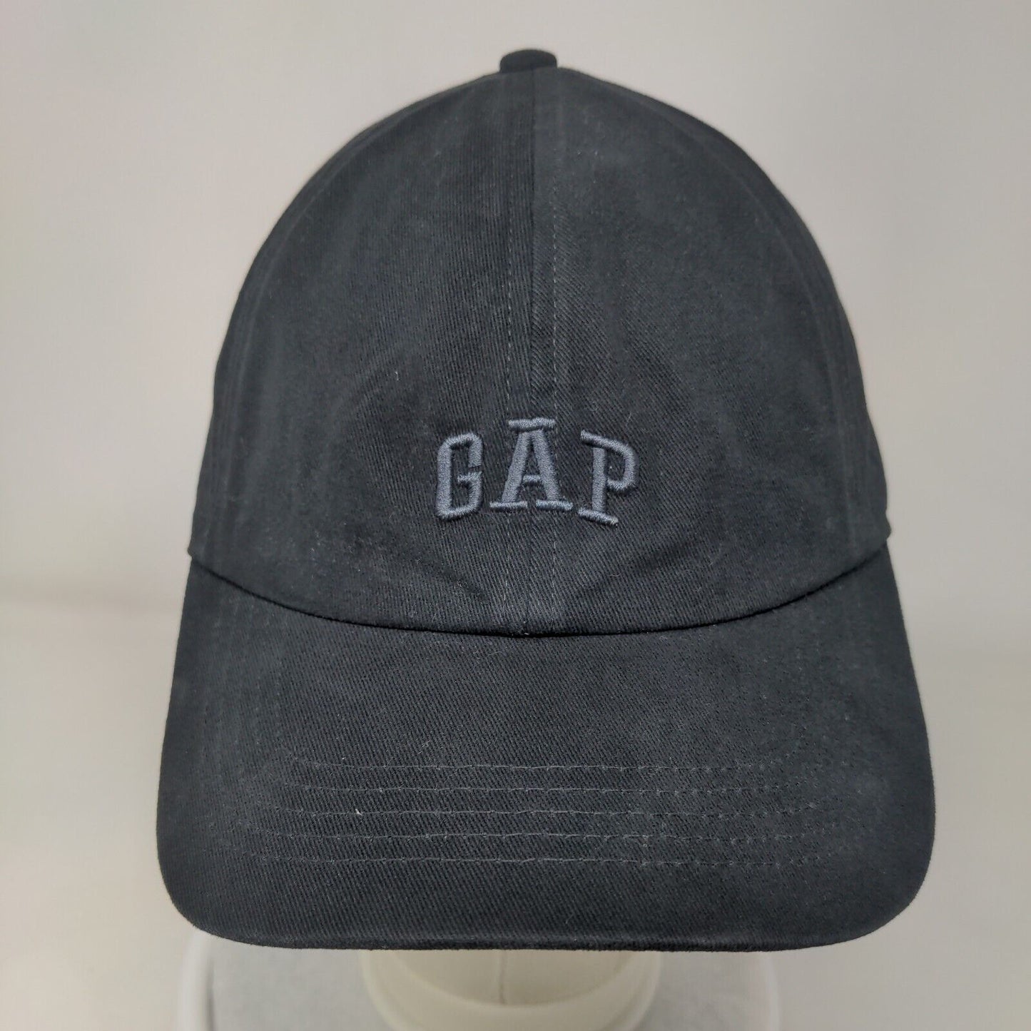 Gap Slideback Hat Black One Size Adjustable Embroidered Vented Holes 6 Panel