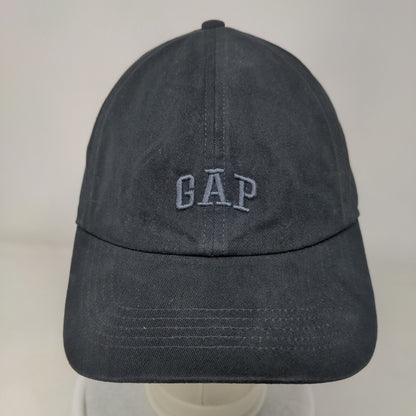 Gap Slideback Hat Black One Size Adjustable Embroidered Vented Holes 6 Panel