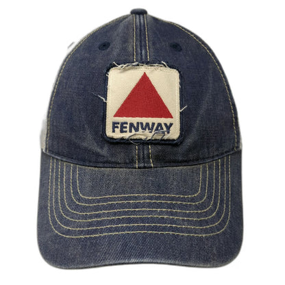 Legacy Trucker Hat Blue One Size Snapback Mesh Back Cotton Patch Fenway Logo