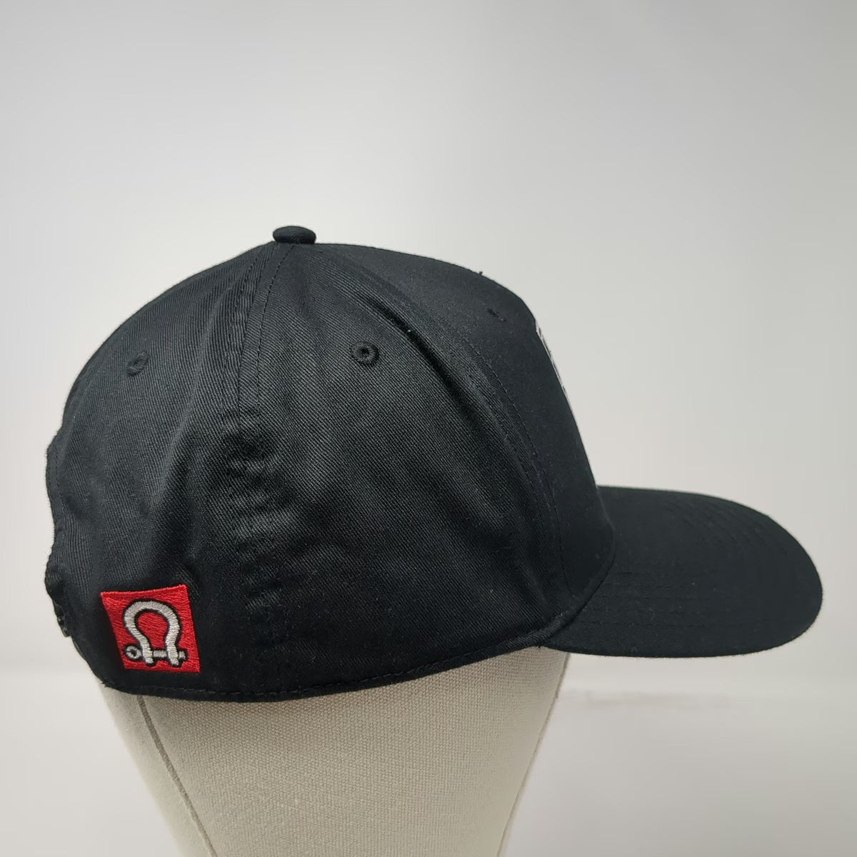 Otto 5 Panel Black Hat One Size Snapback Los Angeles Bunratty Logo Side Patch