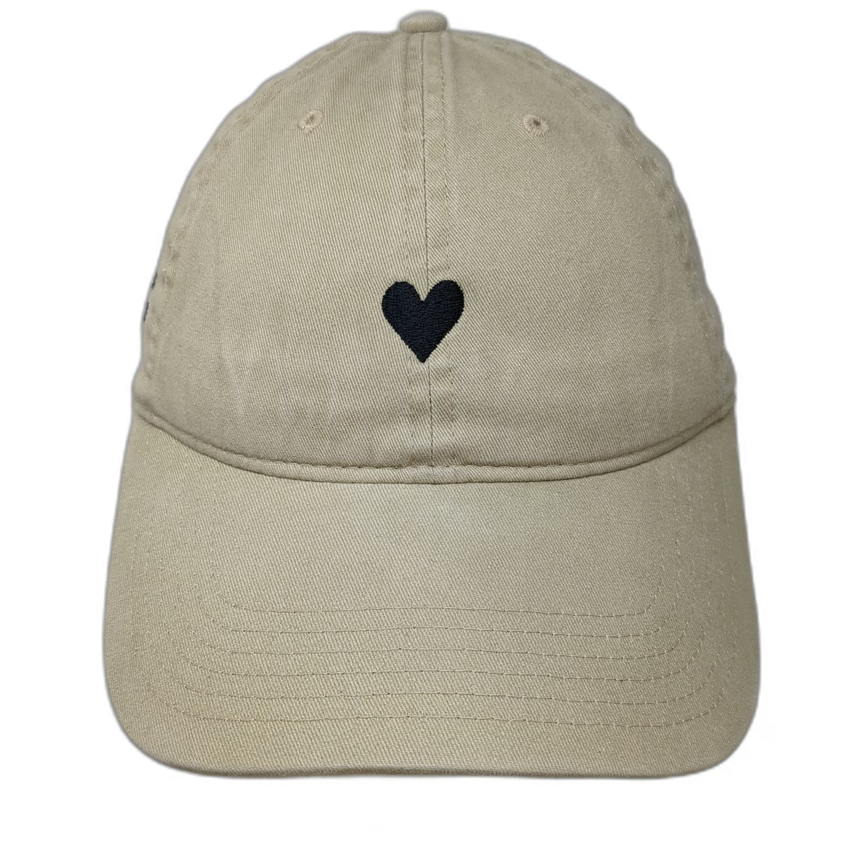 Otto Baseball Cap Beige One Size Heart Love Her But Leave Wild Embroidered Hat