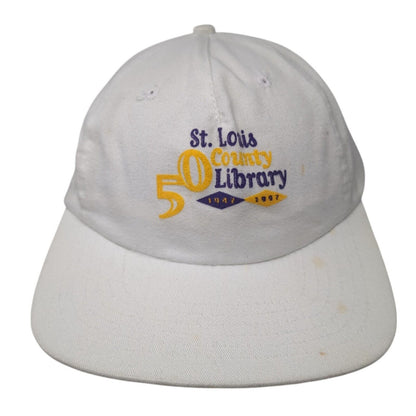 St. Louis Country Library Snapback Hat White One Size Adjustable Cobra