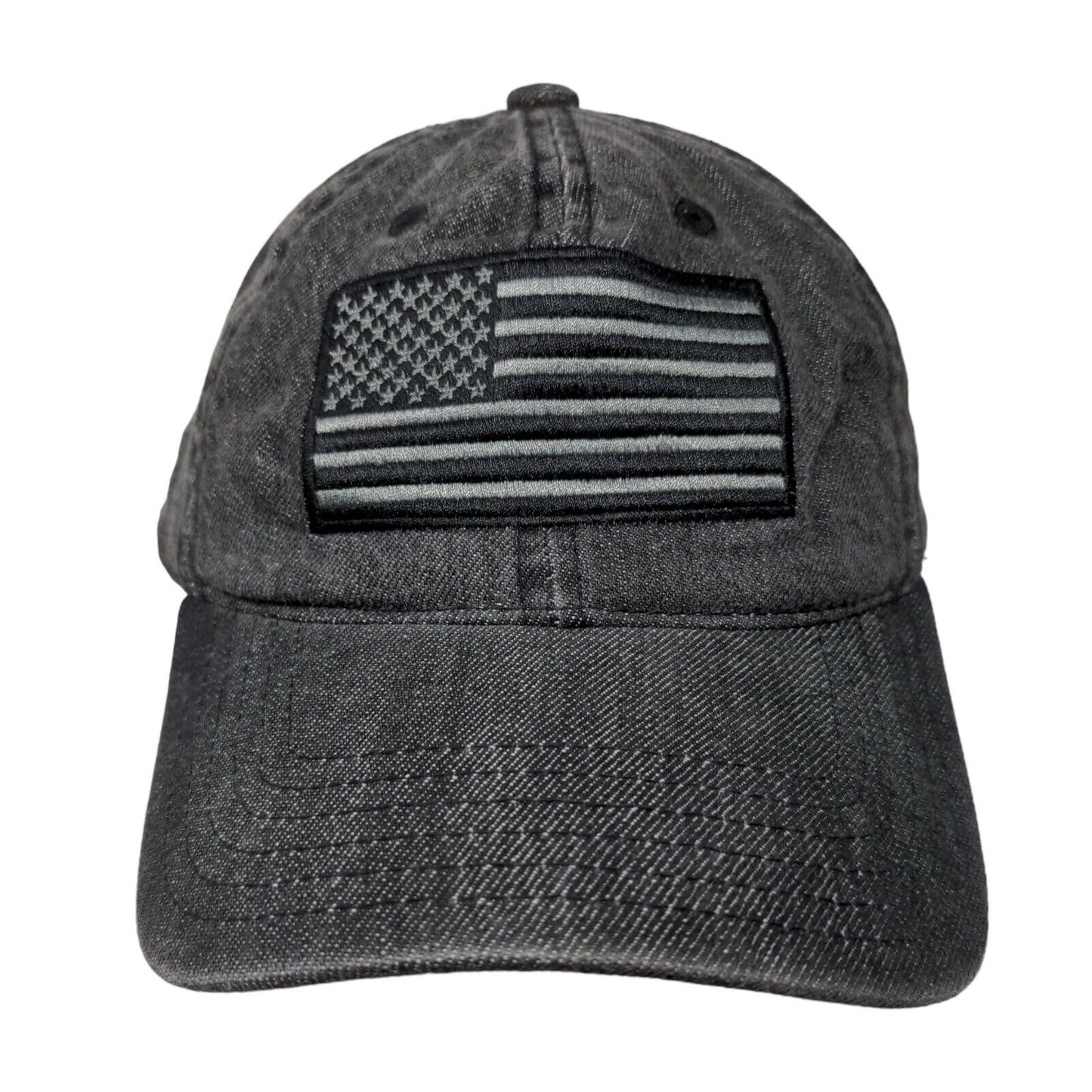 Unbranded Men's Snapback Hat Gray OS Embroidered American Flag Logo Patriotic