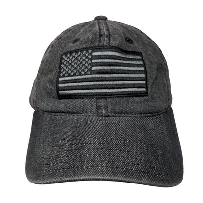 Unbranded Men's Snapback Hat Gray OS Embroidered American Flag Logo Patriotic
