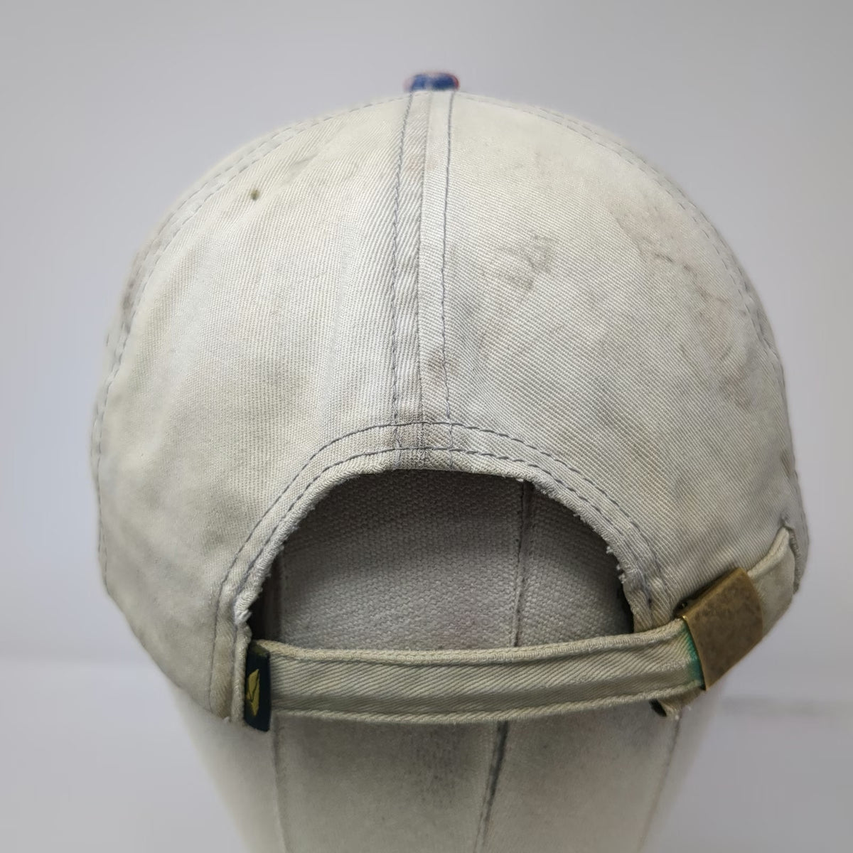 Benny Gold Baseball Cap Beige OSFM Tie-Dye Brim Slideback Flat Bill Patch Hat