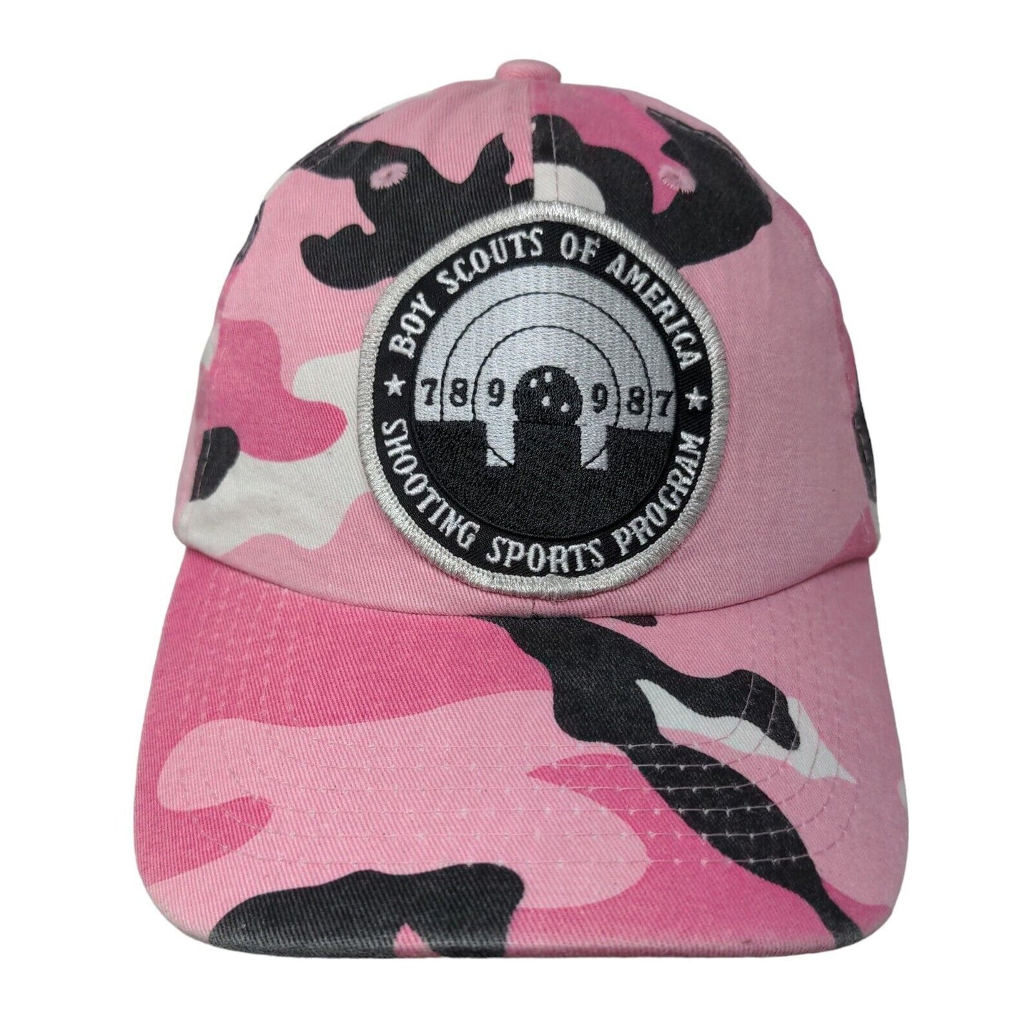 Boy Scouts Of America Patch Slideback Hat Pink Camo OSFA Adjustable