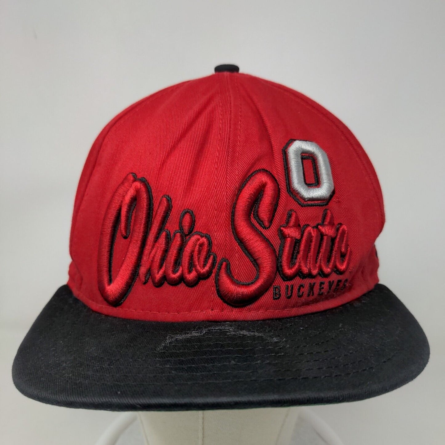 New Era Men's Snapback 9Fifty Hat Red Size M/L Embroidered Ohio State Buckeyes