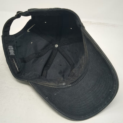 Nike Baseball Cap Black White One Size Swoosh Cotton Slideback Embroidered Hat
