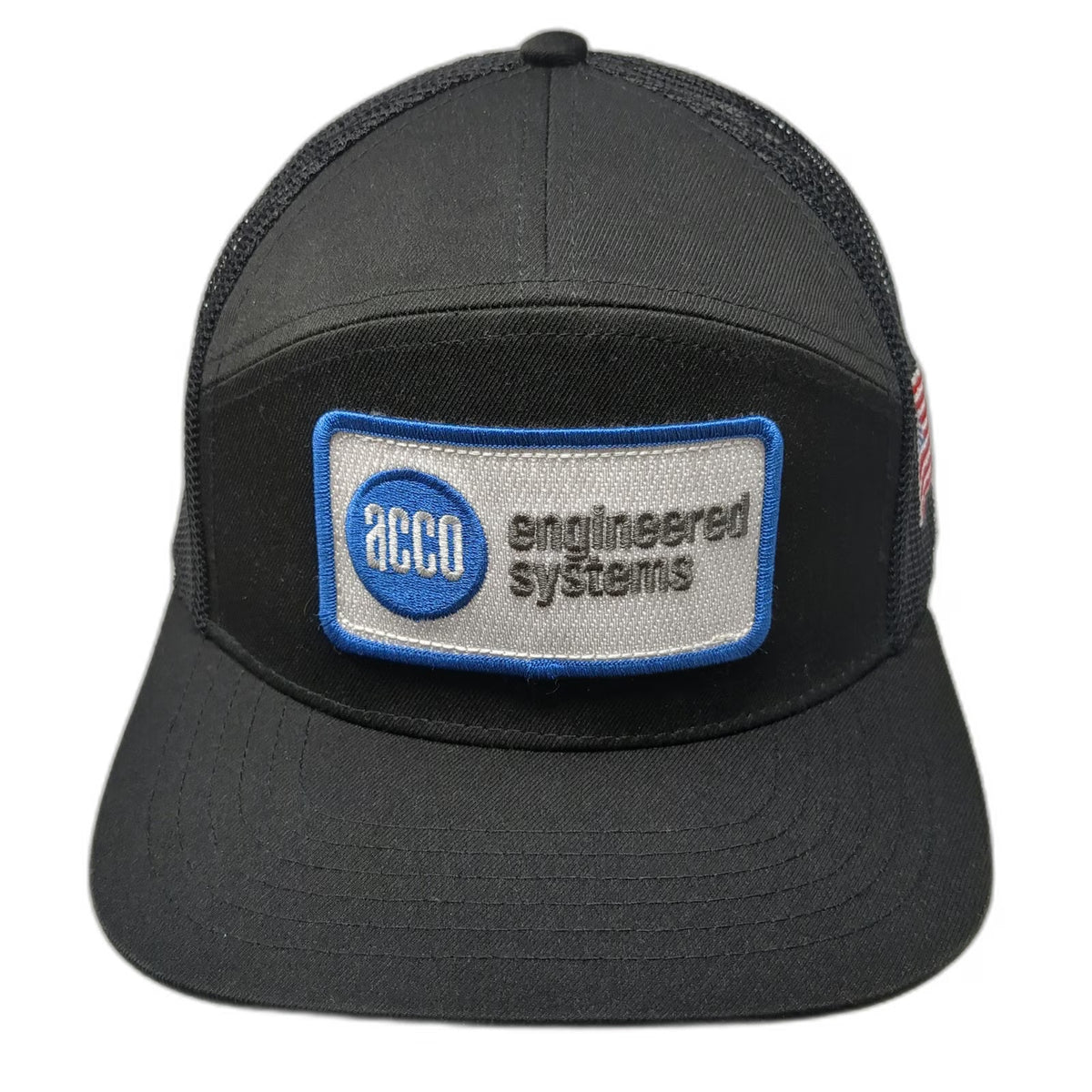 Cap America Trucker Hat Black One Size Acco Engineered Systems Mesh Snapback
