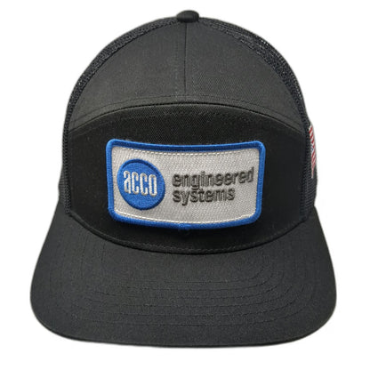 Cap America Trucker Hat Black One Size Acco Engineered Systems Mesh Snapback
