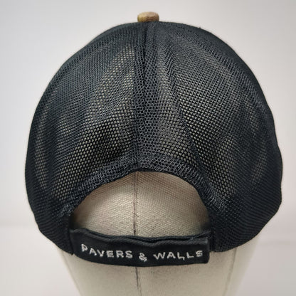 Unilock Pavers & Walls Baseball Cap Brown Camo OSFM Strapback Mesh Trucker Hat