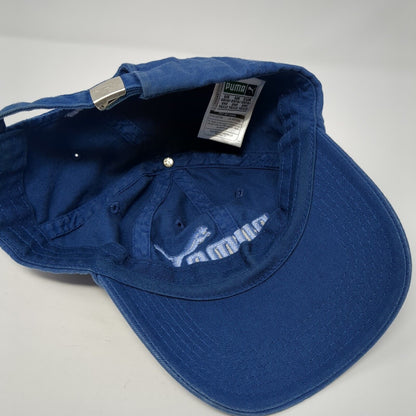 Puma Slideback Hat Blue One Size Adjustable Embroidered Logo Vent Holes