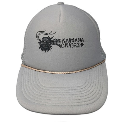Otto Trucker Hat Gray One Size Kaimana Divers Mesh Snapback Rope Scuba Diving