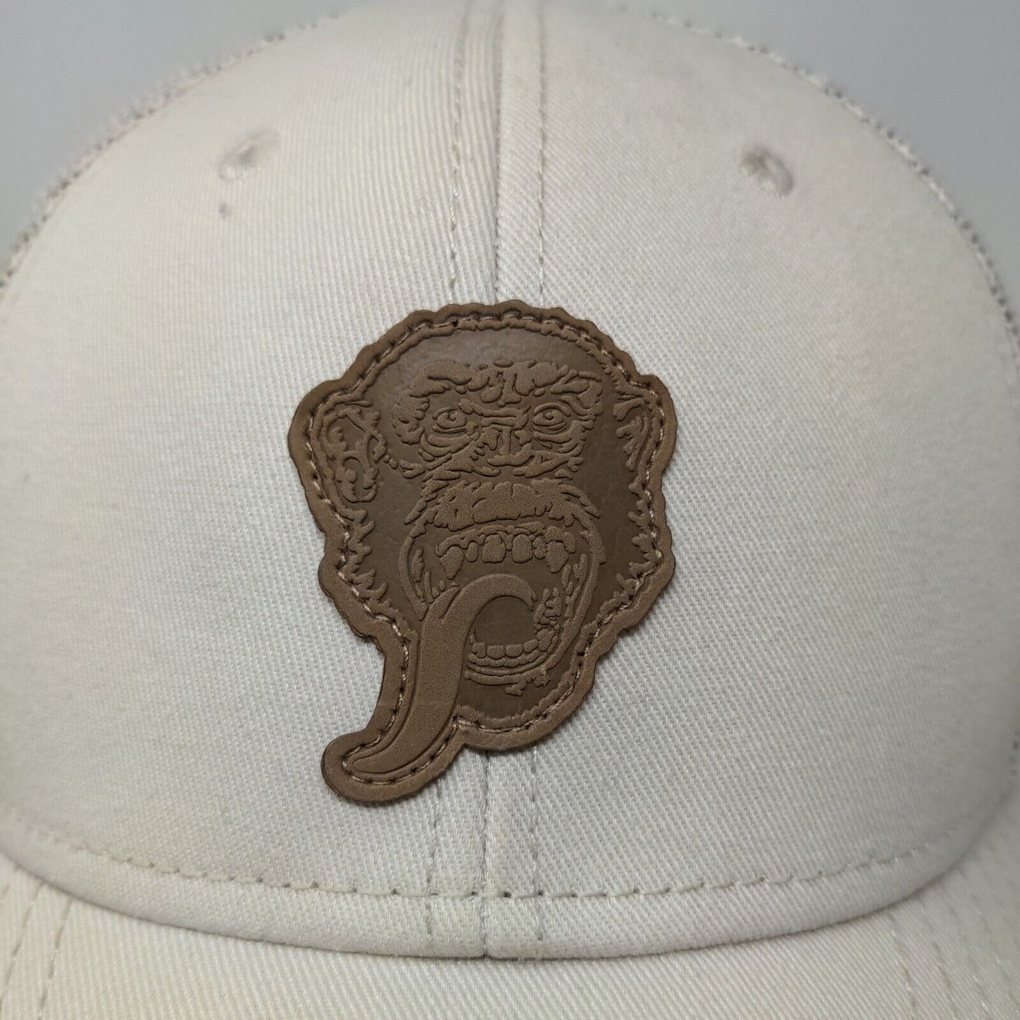 Gas Monkey Garage Men's Snapback Mesh Back Hat Tan OSFM Patch Logo Cotton Blend