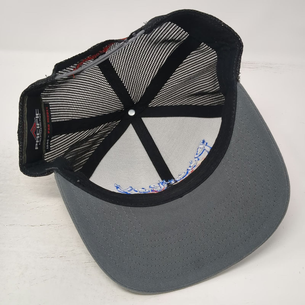 Pacific Headwear PoorBoy Electric Lighting Gray OSFM Mesh Snapback Trucker Hat