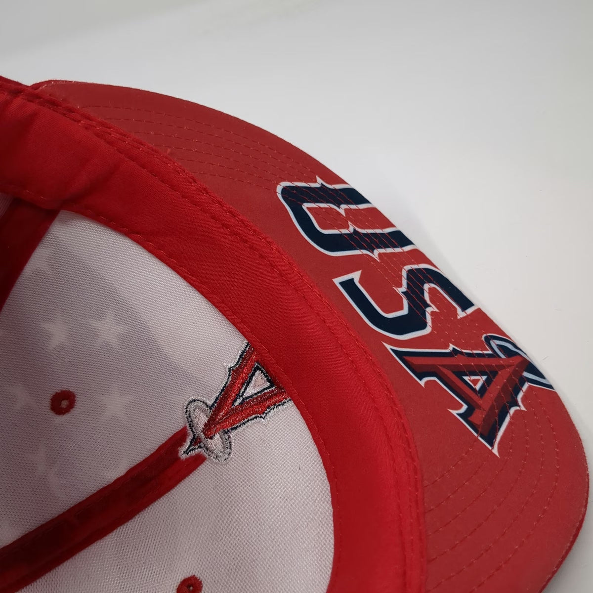 MLB Los Angeles Angels Baseball Cap Red One Size USA Flag Chronic Tacos Hat