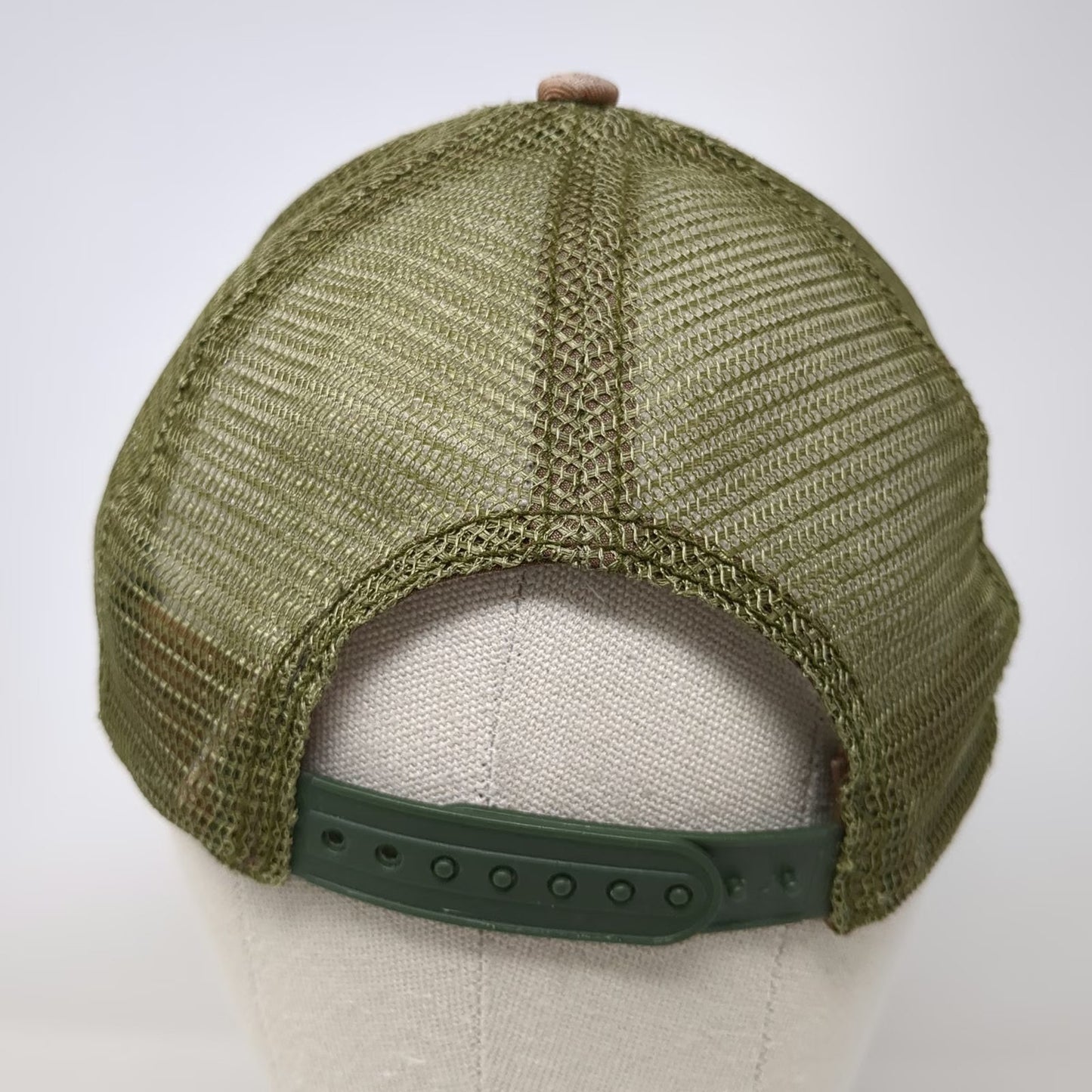 Eddie Bauer Trucker Hat One Size Brown Green Washington Fish Mesh Snapback
