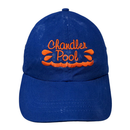 Chandler Pool Strapback Hat Blue One Size Embroidered Cap America