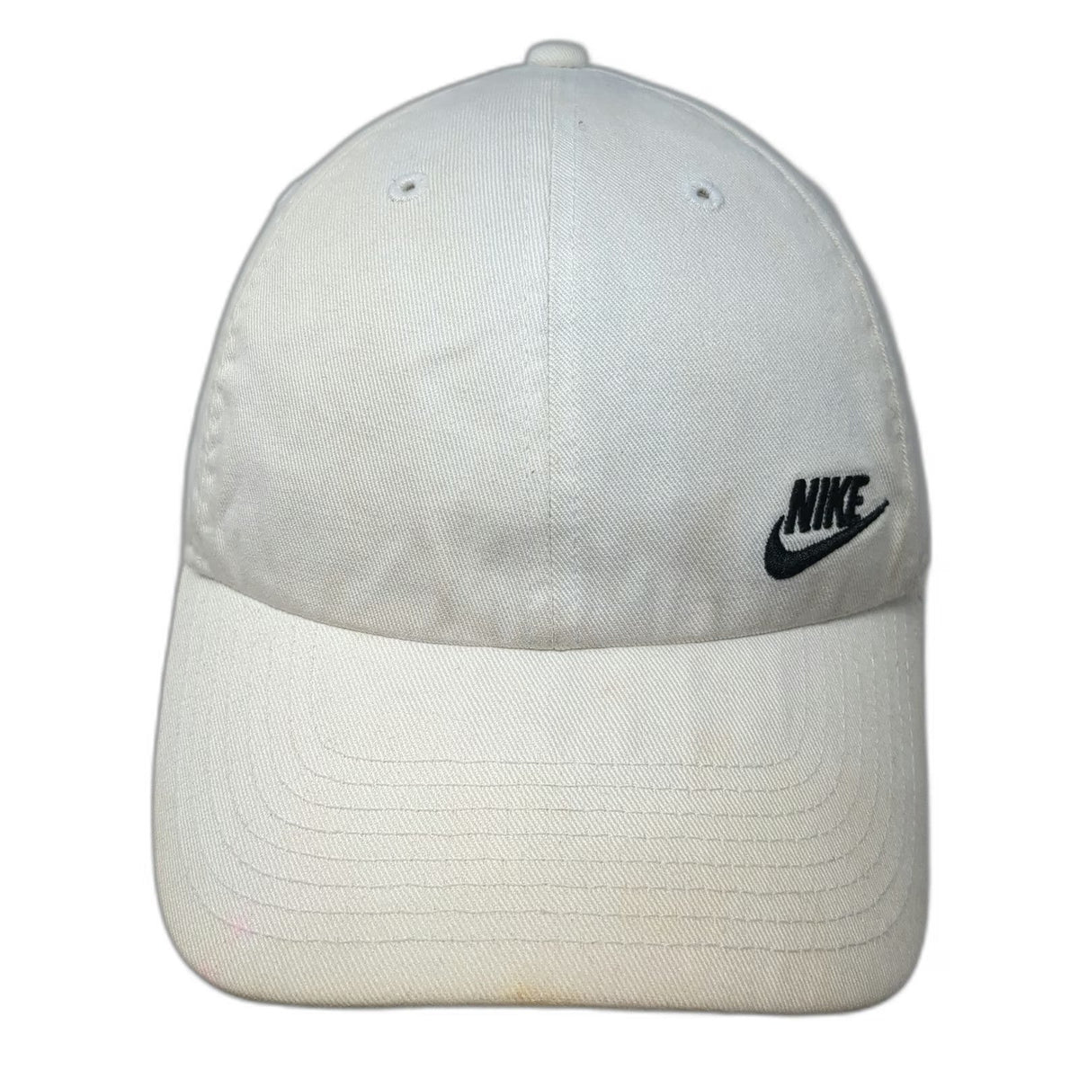 Nike Baseball Cap White One Size Heritage86 Slideback Swoosh Logo Cotton Hat